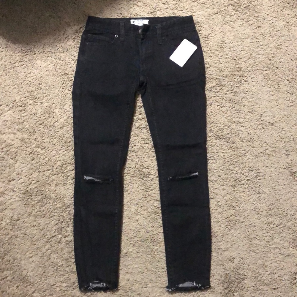 Free People black crops.